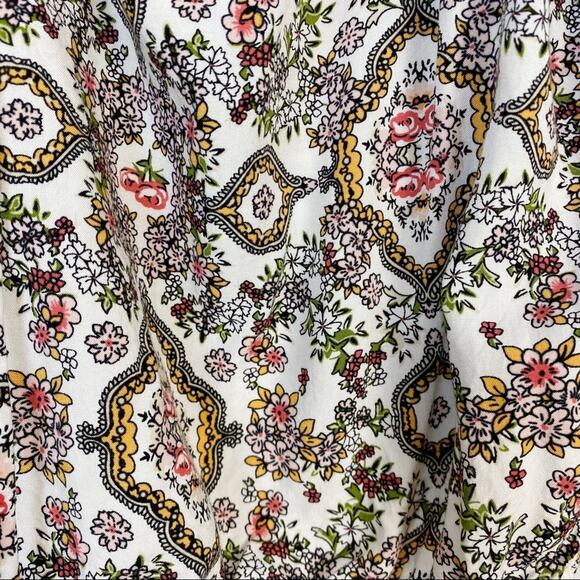 SADIE & SAGE FLORAL OFF SHOULDER CROP TOP PUFF SLEEVE SIZE M - Picture 6 of 9
